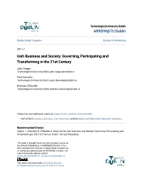 Irish Business and Society: Governing, Participating and Transforming in the 21St Century