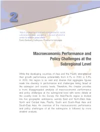 Macroeconomic Performance and Policy Challenges at the Subregional Level Chapter 2 2