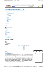 Fine Tuned Instruments L.L.C. - About Page 1 of 3