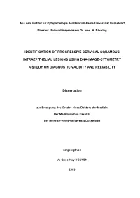 Identification of Progressive Cervical Squamous