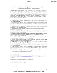 Skeletal Muscle Expression of Phosphofructokinase Is Influenced by Genetic Variation and Associated with Insulin Sensitivity