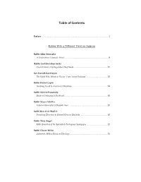 Table of Contents