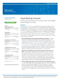18 February 2019 Solvency and Diversification in Insurance Remain Key Strengths Despite Change in Structure