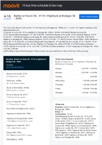 10 Bus Time Schedule & Line Route