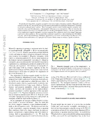 Arxiv:2007.02356V2 [Hep-Th] 17 Feb 2021 Insulator Transition [11] and the Appearance of the Superinsu- Lating State [12–14]