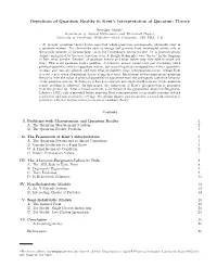 Depictions of Quantum Reality in Kent's Interpretation of Quantum