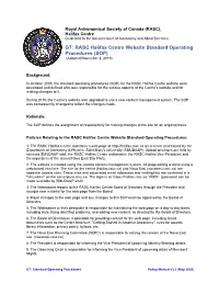 G7: RASC Halifax Centre Website Standard Operating Procedures (SOP) (Adopted November 2, 2019)