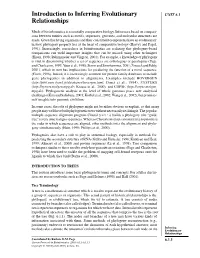 "Introduction to Inferring Evolutionary Relationships". In: Current