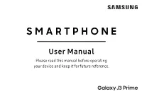 Samsung Galaxy J3 Prime J327T1 User Manual