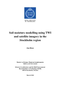 Soil Moisture Modelling Using TWI and Satellite Imagery in the Stockholm Region
