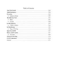 Table of Contents Times Intertwined