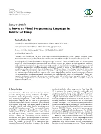 A Survey on Visual Programming Languages in Internet of Things