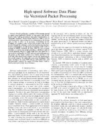 High-Speed Software Data Plane Via Vectorized Packet Processing