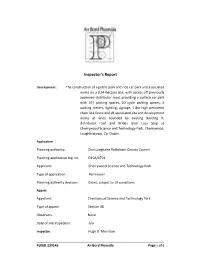 Inspector's Report