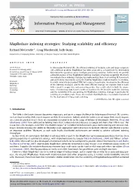 Mapreduce Indexing Strategies: Studying Scalability and Efﬁciency ⇑ Richard Mccreadie , Craig Macdonald, Iadh Ounis