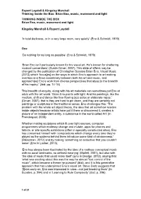 Thinking Inside the Box: Brian Eno, Music, Movement and Light THINKING INSIDE the BOX Brian Eno, Music, Movement and Light