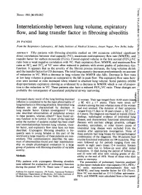 Interrelationship Between Lung Volume, Expiratory Flow, and Lung Transfer Factor in Fibrosing Alveolitis