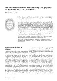 Sámi 'Geographs' and the Promise of Concentric Geographies