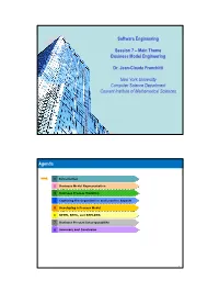 Software Engineering Session 7 – Main Theme Business Model