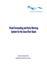 Flood Forecasting and Early Warning System for the Sava River Basin