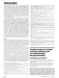 Growing Range of Correlated Motion in a Polymer Melt on Cooling Towards