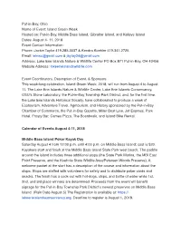 Island Green Week Hosted On: Put-In-Bay, Middle Bass Island