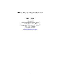 Military Data Link Integration Application