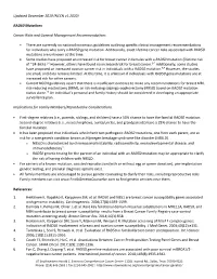 (NCCN V1.2020) RAD50 Mutations Cancer Risks and General