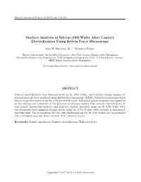 Wafer After Contact Electrification Using Kelvin Force Microscopy