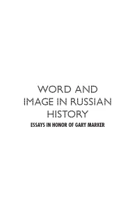 Word and Image in Russian History