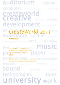 Createworld 2011 Proceedings [PDF]