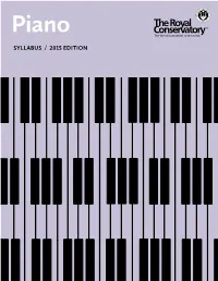 Piano Syllabus, 2015 Edition