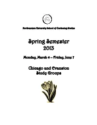 Spring Semester 2013