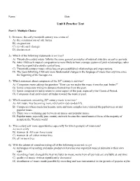 Unit 8 Practice Test