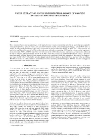 Water Extraction on the Hyperspectral Images of Gaofen-5 Satellite Using Spectral Indices