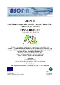 ASOF-N Final Report
