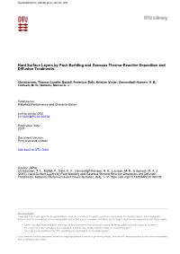Hard Surface Layers by Pack Boriding and Gaseous Thermo-Reactive Deposition and Diffusion Treatments