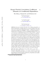 Kernel Partial Correlation Coefficient