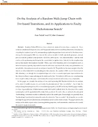 On the Analysis of a Random Walk-Jump Chain with Tree-Based Transitions, and Its Applications to Faulty Dichotomous Search∗