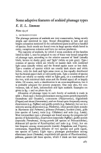 Some Adaptive Features of Seabird Plumage Types K. E. L. Simmons Plates 69-J 6