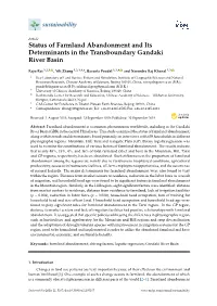 Status of Farmland Abandonment and Its Determinants in the Transboundary Gandaki River Basin