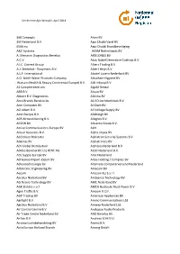 360 Concepts 3M Nederland B.V. 6566.Eu A&C Systems A. Menarini