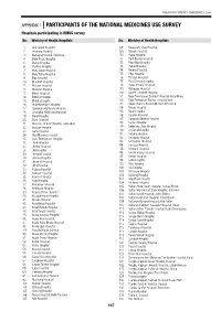 Appendix 1 |PARTICIPANTS of the NATIONAL MEDICINES USE SURVEY
