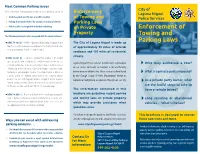 Enforcement of Towing and Parking Laws on Private Property