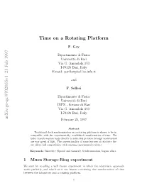 Time on a Rotating Platform
