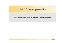 Unit 10: Interoperability