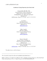 1 COPING AFTER INFANT LOSS a Synthesis of Coping Experiences