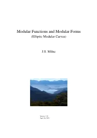 (Elliptic Modular Curves) JS Milne