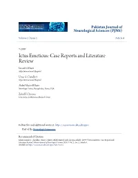 Ictus Emeticus: Case Reports and Literature Review Ismail A