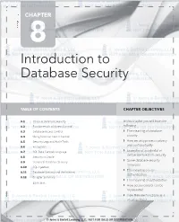Introduction to Database Security